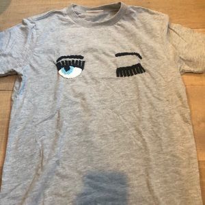 Chiara Ferragni winking eye shirt
